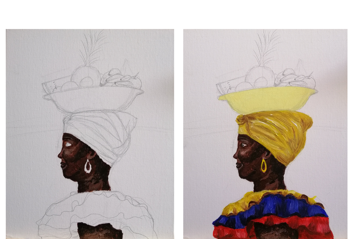 Paint process of Palenquera