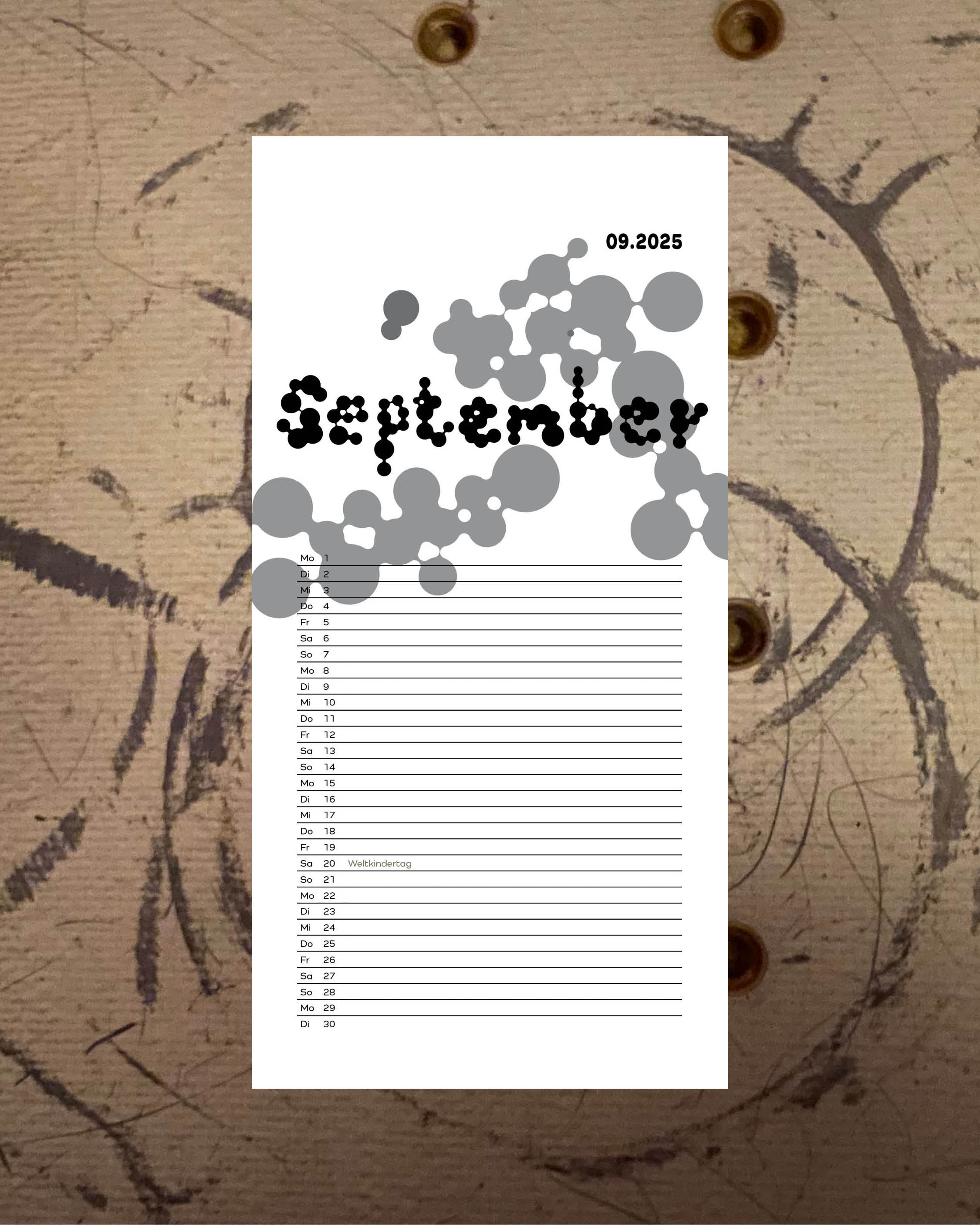 calender sheet