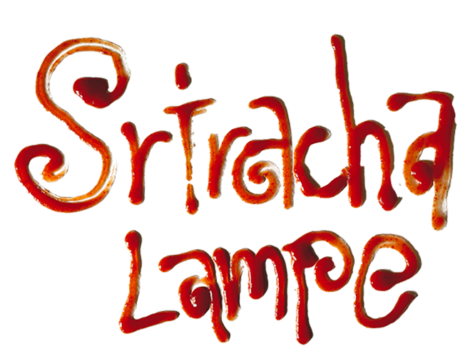 sriracha written with chilli sauce