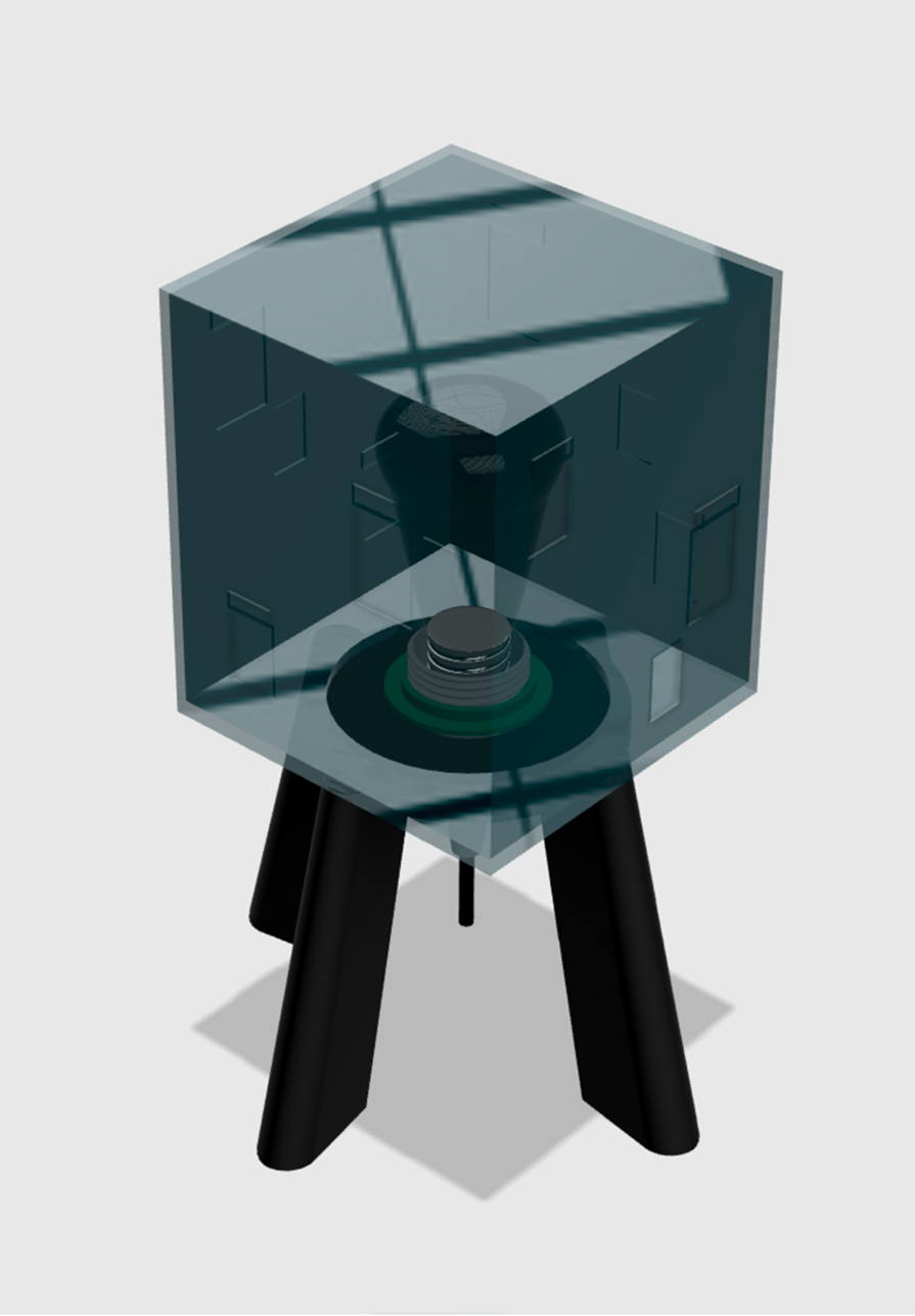 3d model of a minecraft lamp