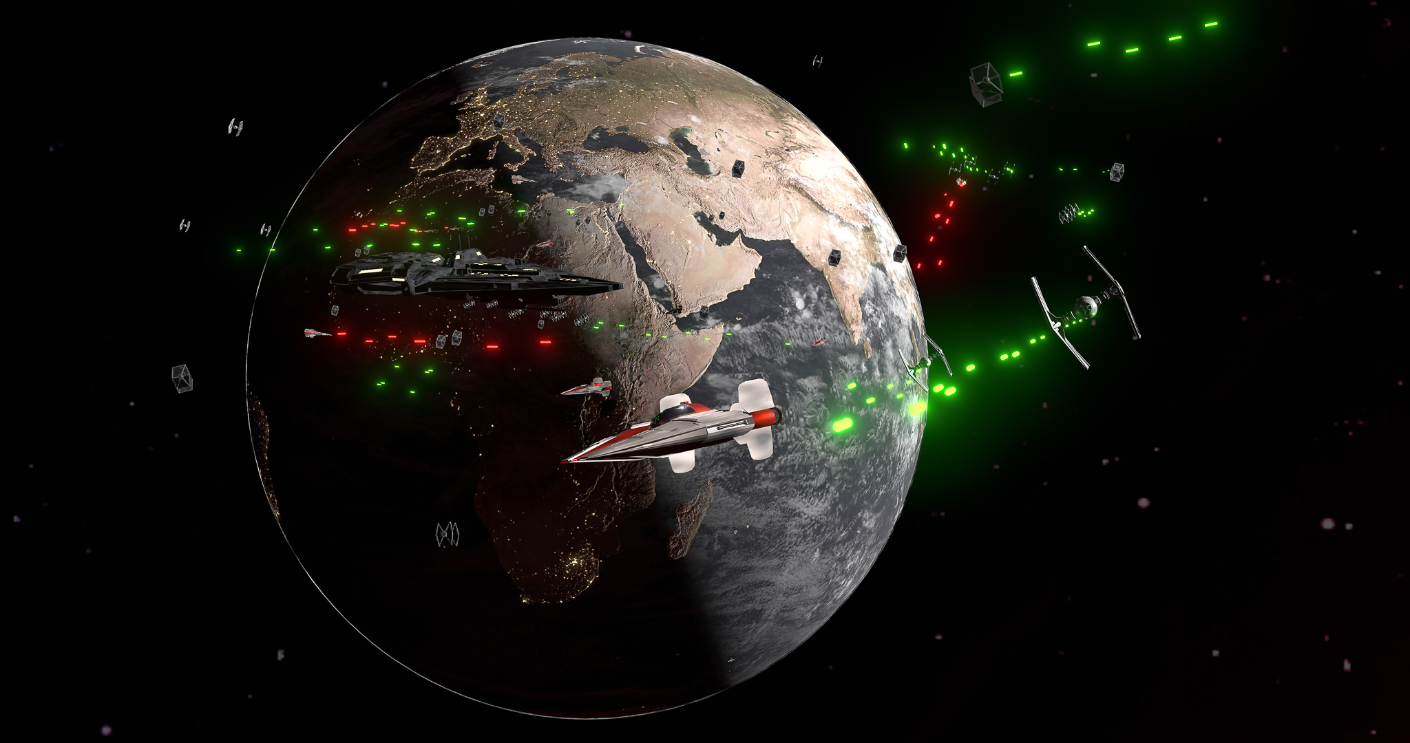 Spacefight 3D Render